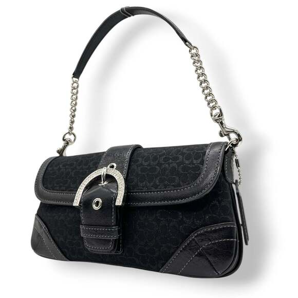 OTHERS Handbags - Coach Soho Mini Signature Handbag with Accessory Pouch in Canvas and Leather,...